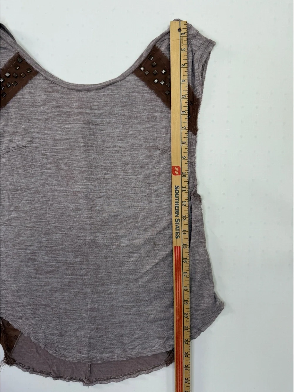 Free People Studded Shoulder Cap-Sleeve Top Women’s XS BohoGrunge IndieSleaze